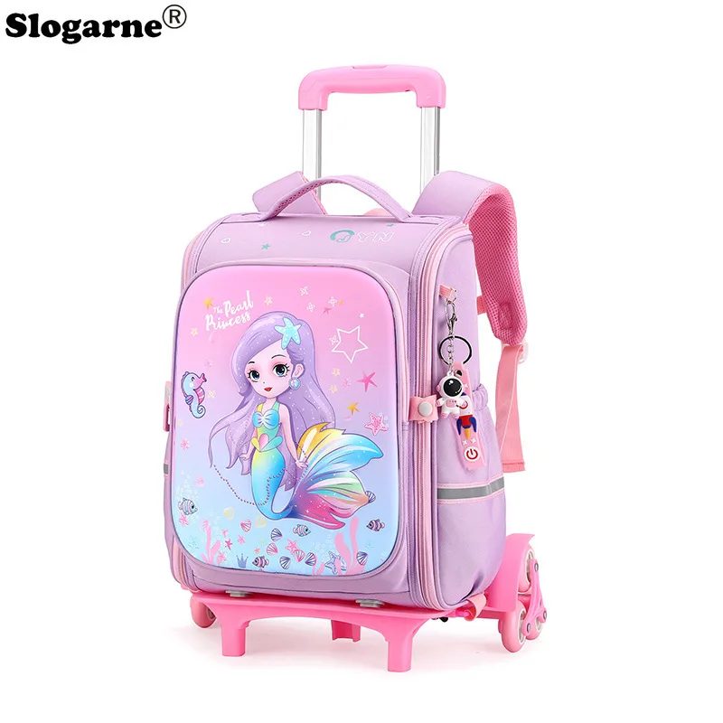 School Bags For Girls Boys Rolling Backpack Bags Girls School Trolley Bag Wheeled Backpacks Children School Backpack With Wheels