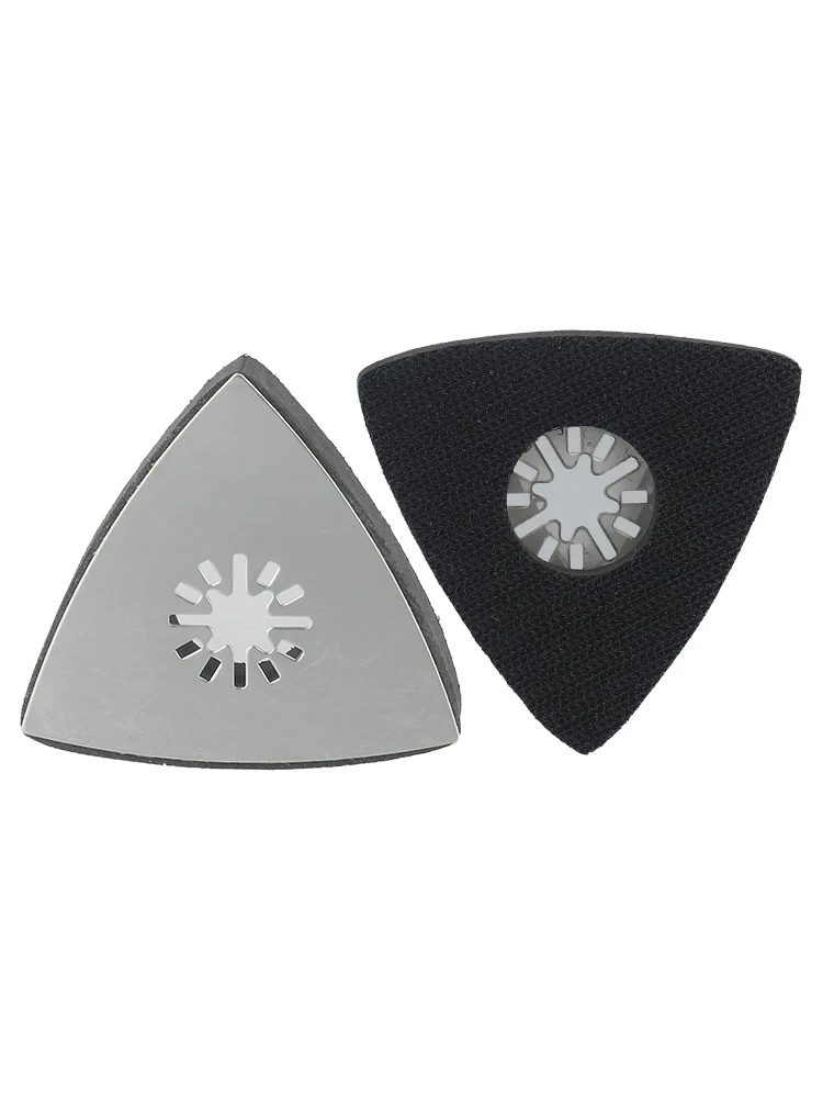 Precision Detail Sanding Made Easy Triangular 80mm Sanding Pad with Hook and Loop Attachment Metal Material for Reliable Use