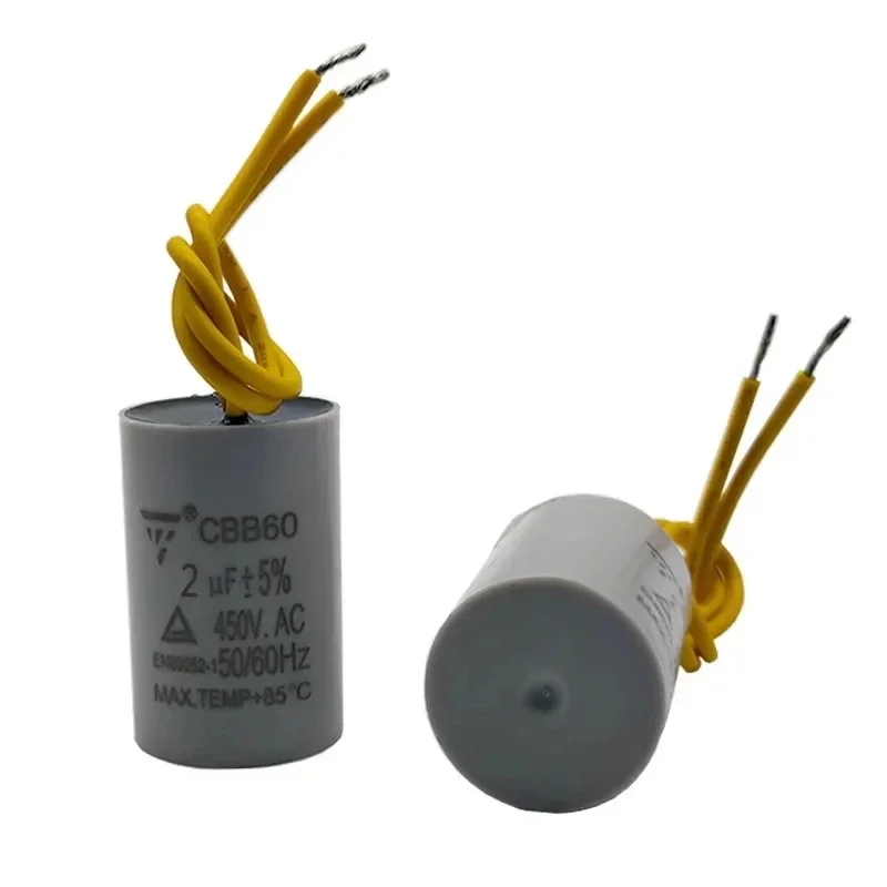 

CBB60 washing machine water pump motor starting capacitor 1/1.5/2/2.5/3/3.5 UF 450V AC 220V