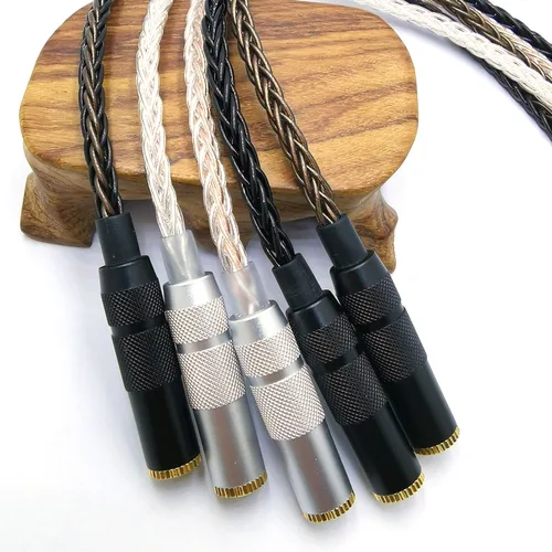 Cable de audio plateado de 8 núcleos, cable hembra a macho de 3,5 mm, cable de extensión de audio, cable de extensión de auriculares