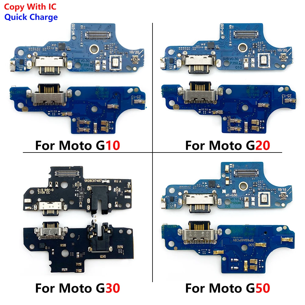 10Pcs USB Charge Port Jack Dock Connector Charging Board Flex Cable For Moto G10 G20 G30 G60 G100 E7 Plus G8 Play G9 Plus Power