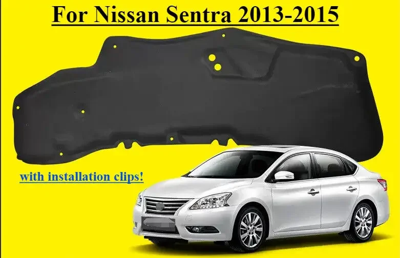 Front Engine Cover Hood Insulation Pad Heat Shield For Nissan Sentra 2013-2015