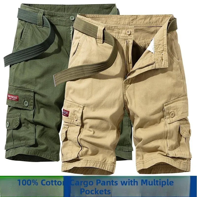 

Casual Men's ort Pants Straight Leg Workwear Five-Point Summer Loose Fit Faionable Urban Sle Mid-Waist Trousers