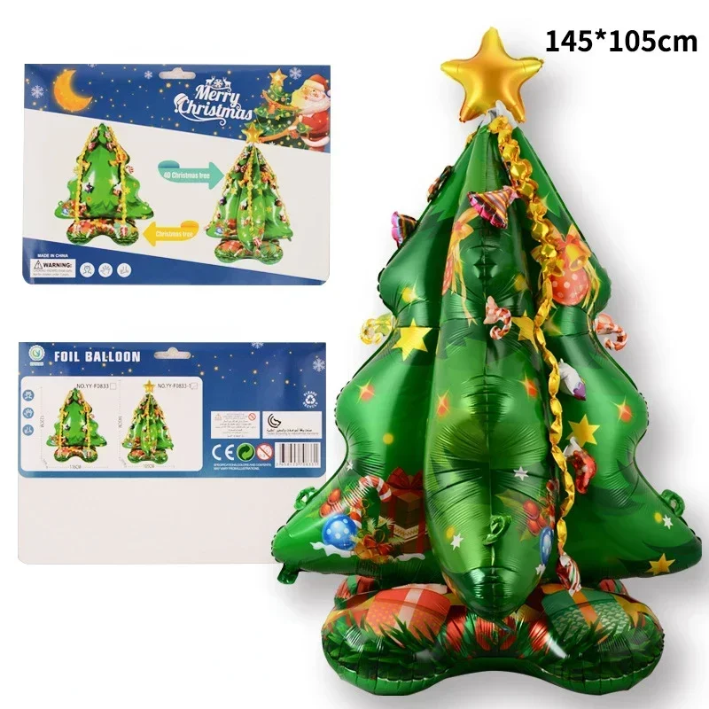 Large Christmas Balloons Santa Claus Snowman Elk Stocking Foil Balloon Christmas Decorations for Home Navidad 2025 New Year