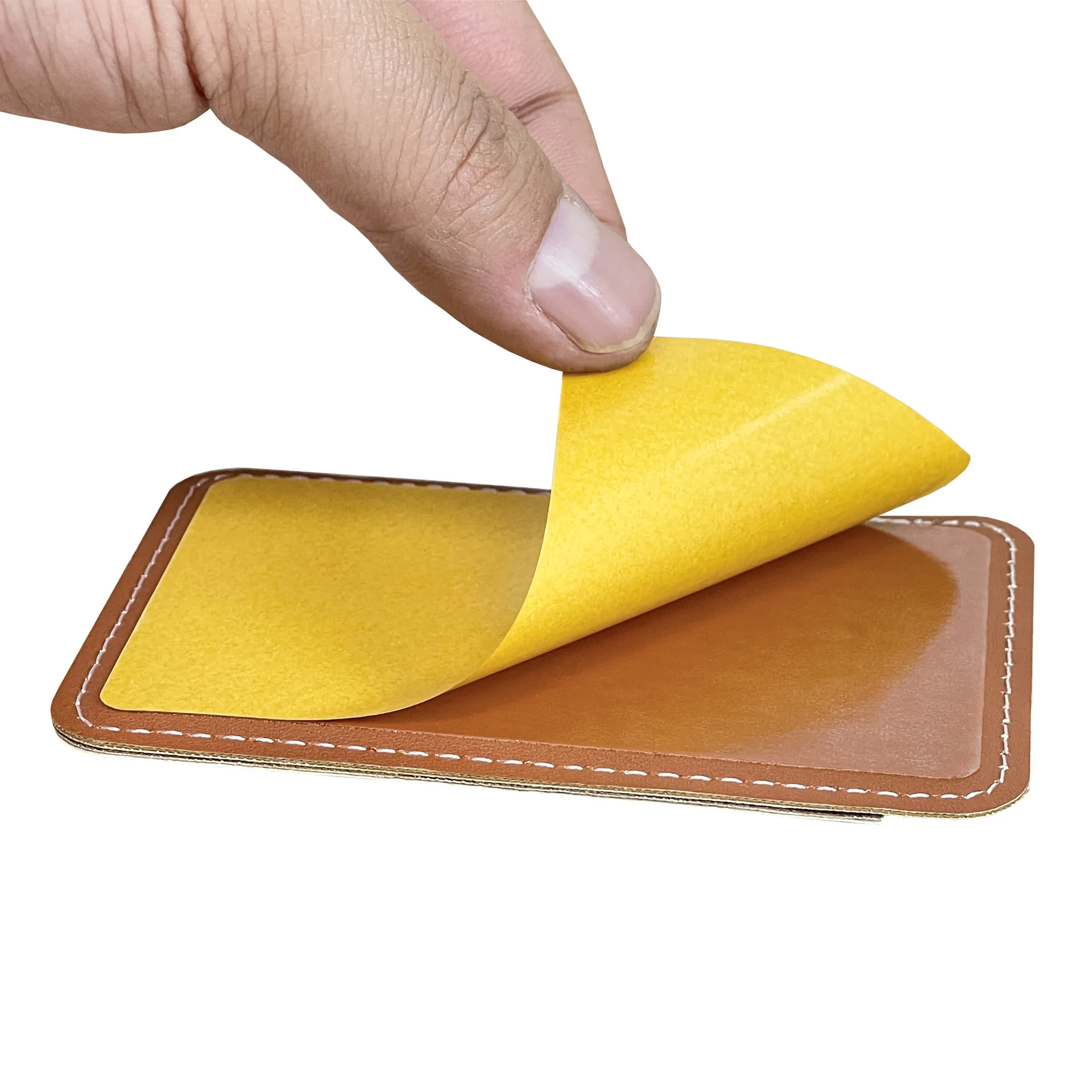 Heat Sublimation PU Leather Mobile Phone Back Sticker Portable Card Holder Heat Transfer Blank Printed Card Case And Card Sleeve