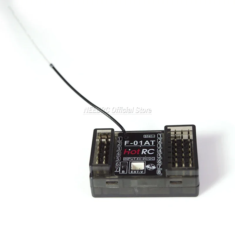 HotRC F-04AT F-06AT F-08AT F-01A F-01AT 4/6/8CH 2.4G Gyro Receiver Voltage Return PWM Lamp Control for RC Car Aircraft Tank Boat