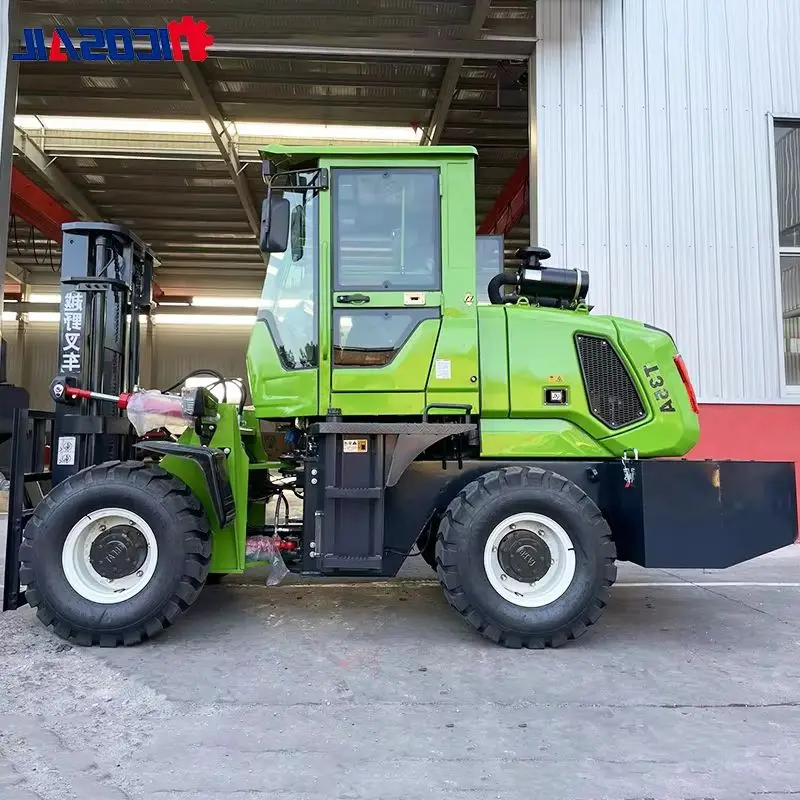 

4x4 Drive Forklift Off Road All Terrain Forklift 3 Ton Load Rough Terrain Diesel Forklift