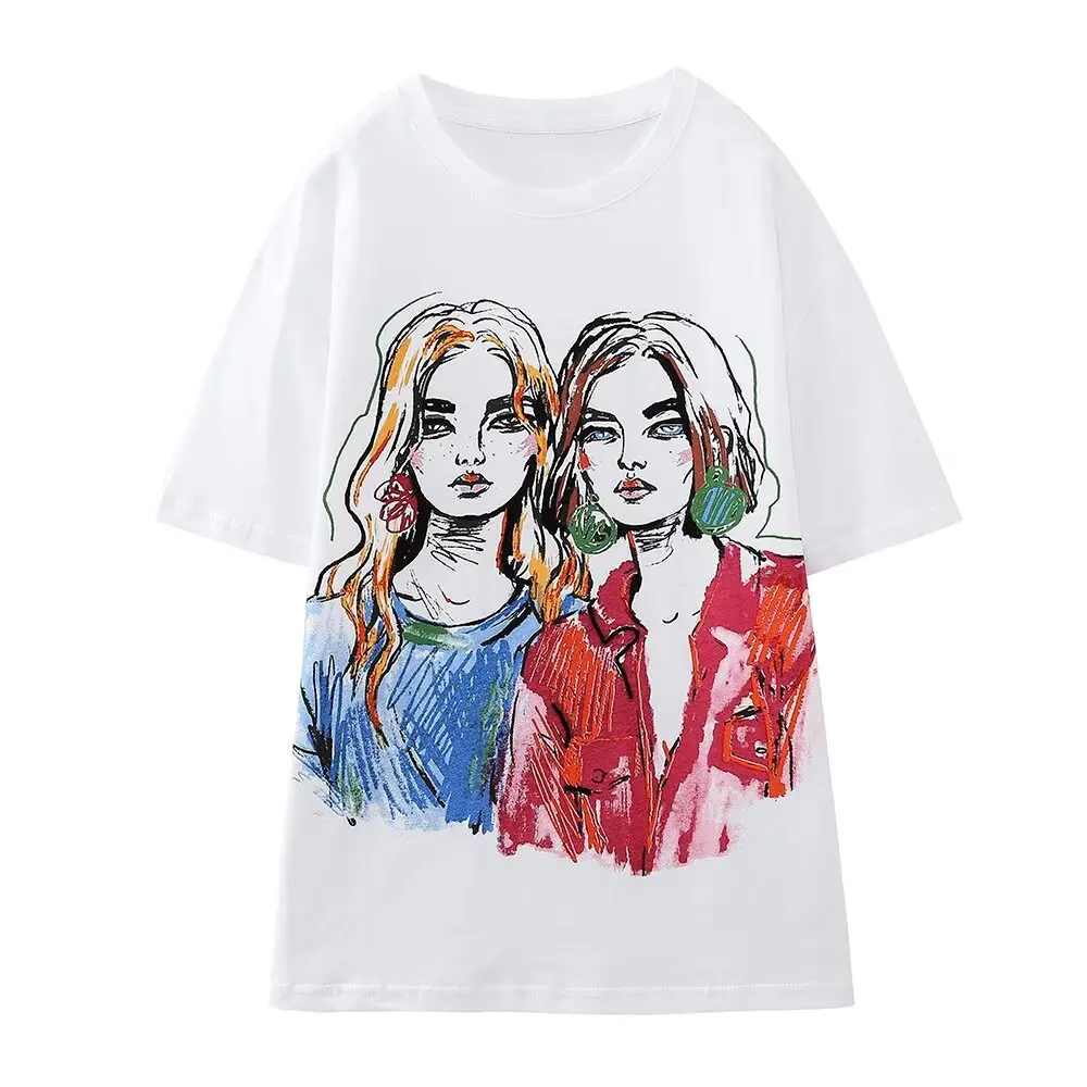 

Withered 2026 New Fashionable Women's Round Neck Short Sleeve Printed T-shirt For Girls T-shirt Woman Clothes Female Clothing