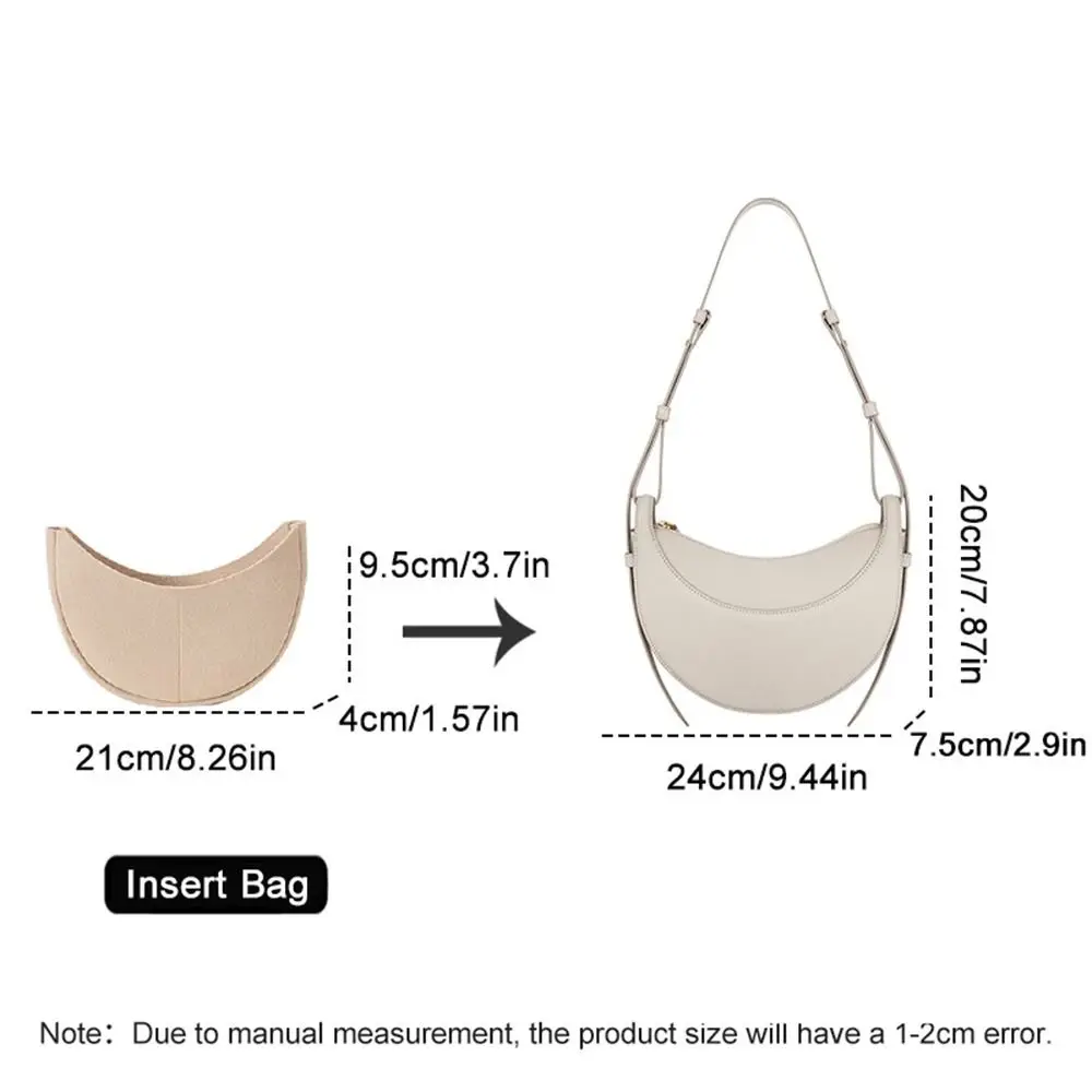 Multi-Pocket Bag Organizer for Polène Numéro Dix for LOOP Handbag Insert Bag Felt Purse Handbag Liner Bag Underarm Shoulder Bag