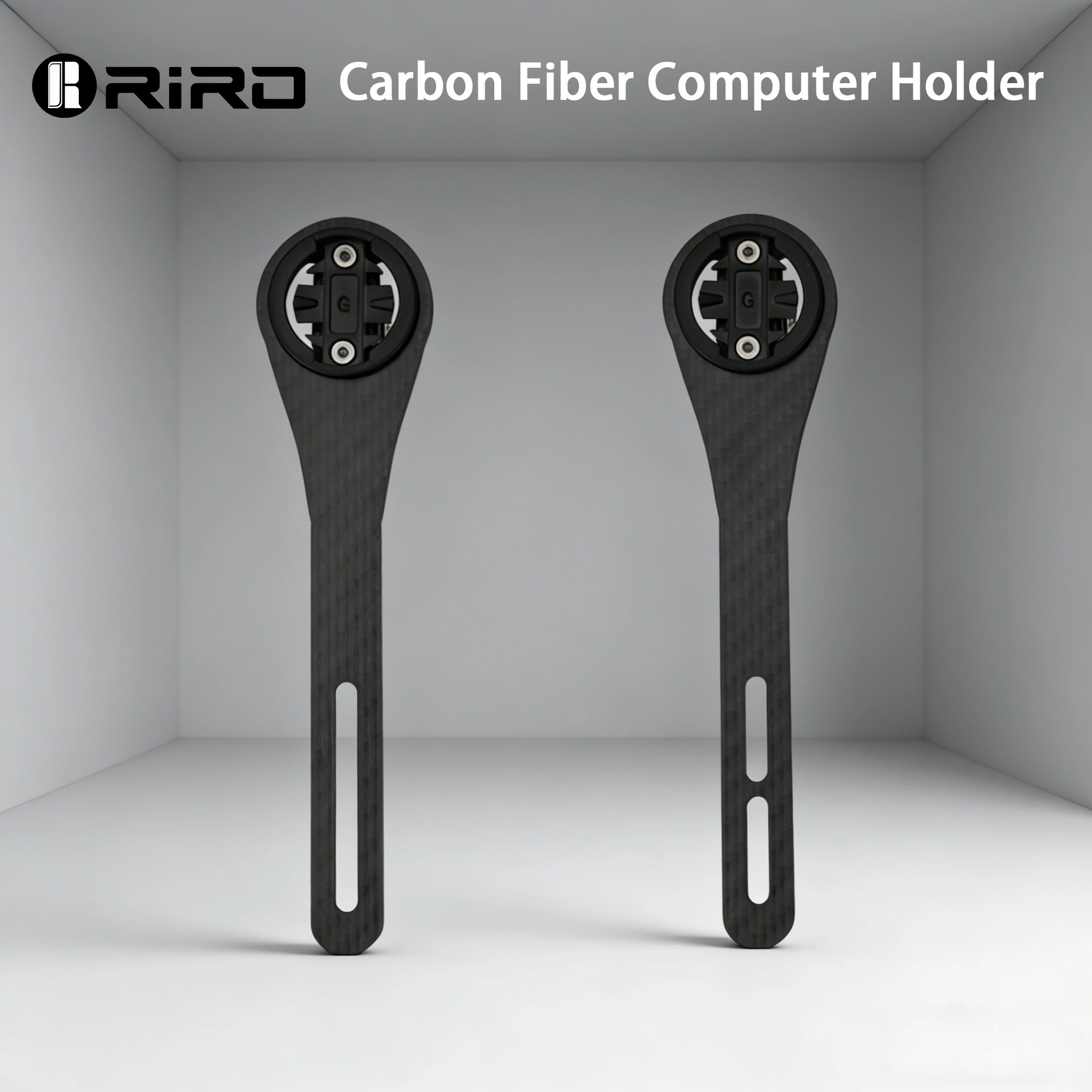 RIRO Carbon Fiber Bike Computer Mount Universal GPS Holder for Garmin Wahoo Bryton Road Bike Handlebar Cycling Accessories