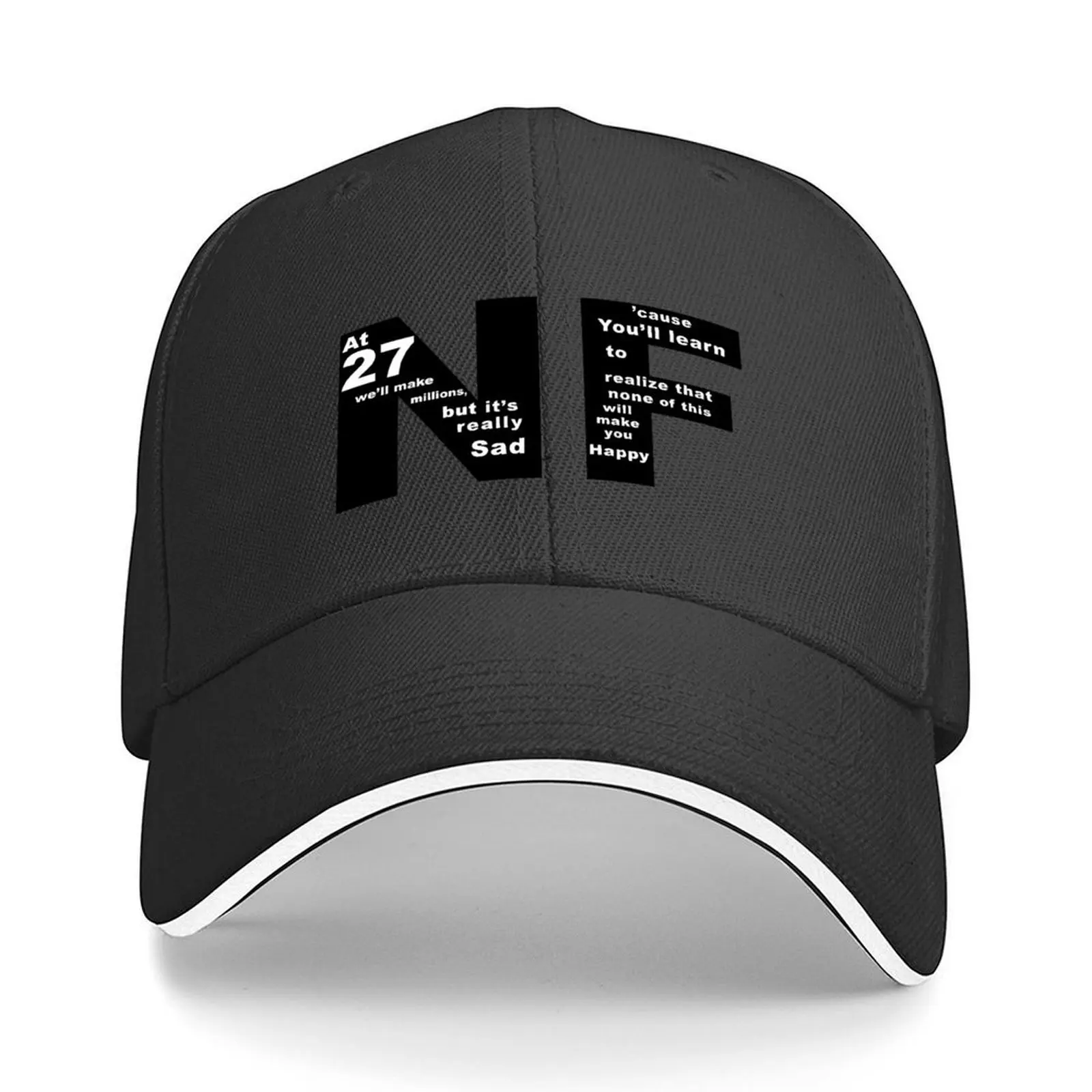 

NF - Nate Lyrics on NF Logo Baseball Cap Horse Hat Beach Bag Vintage Fishing cap Women's Hats Men's