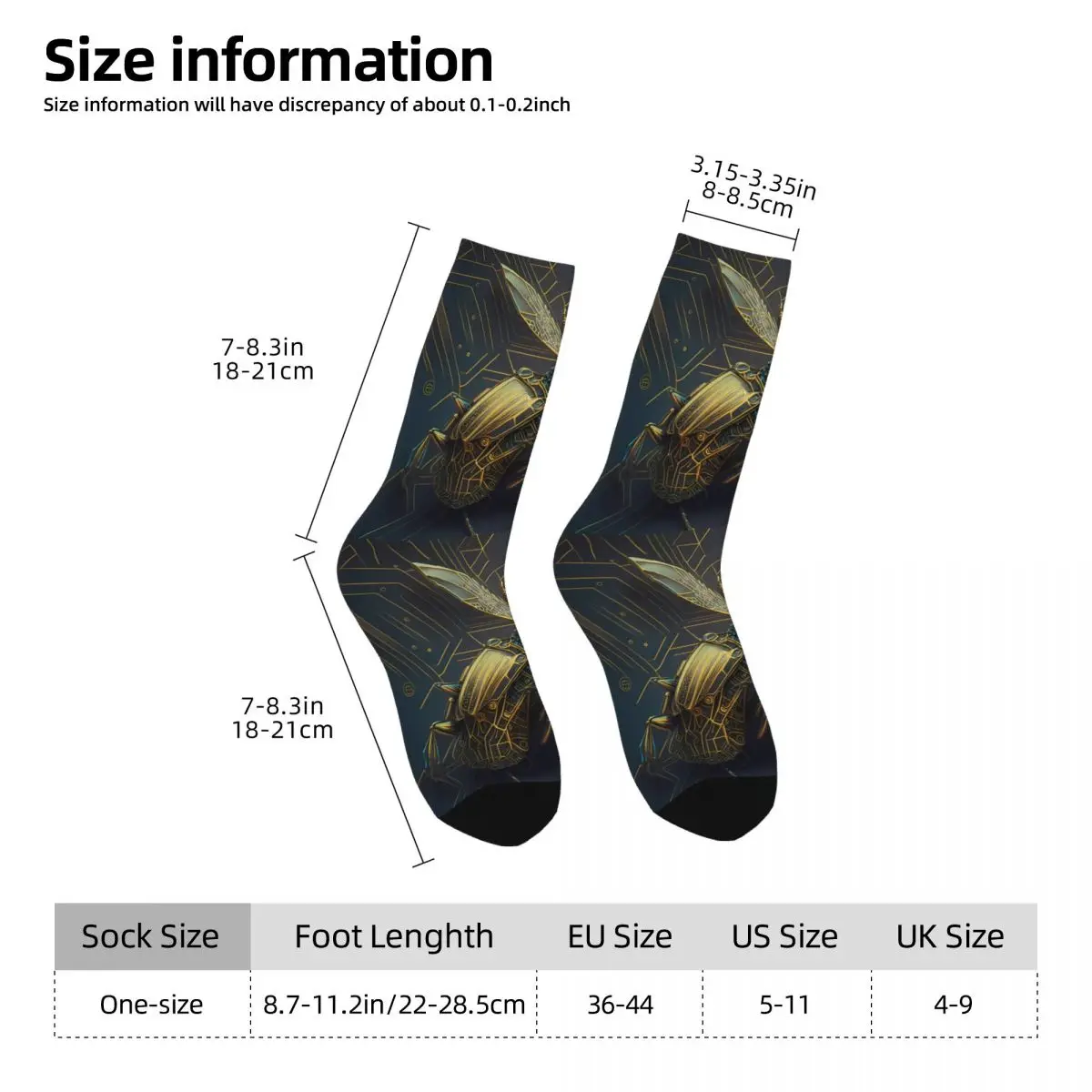 Beetle Sock Printed Man Polyester