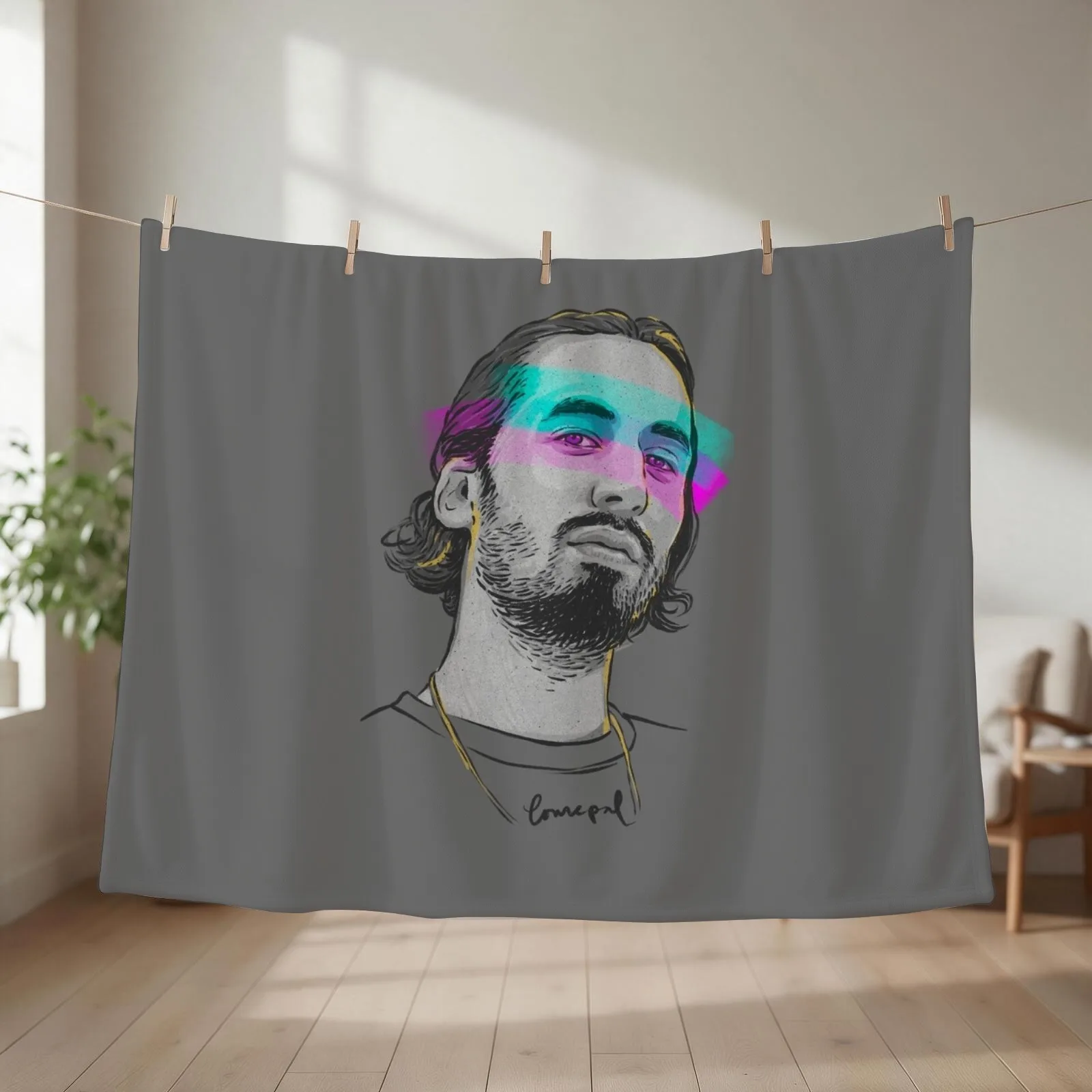 Lomepal iconic portrait Throw Blanket blankets and throws Soft Plush Plaid Warm Kid'S Blankets