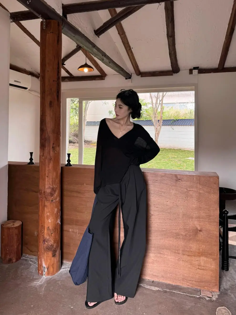 Thin Perspective Long Sleeved T-shirt for Women's Summer Loose Casual Korean Base Sun Protection Cover Up Top for Women