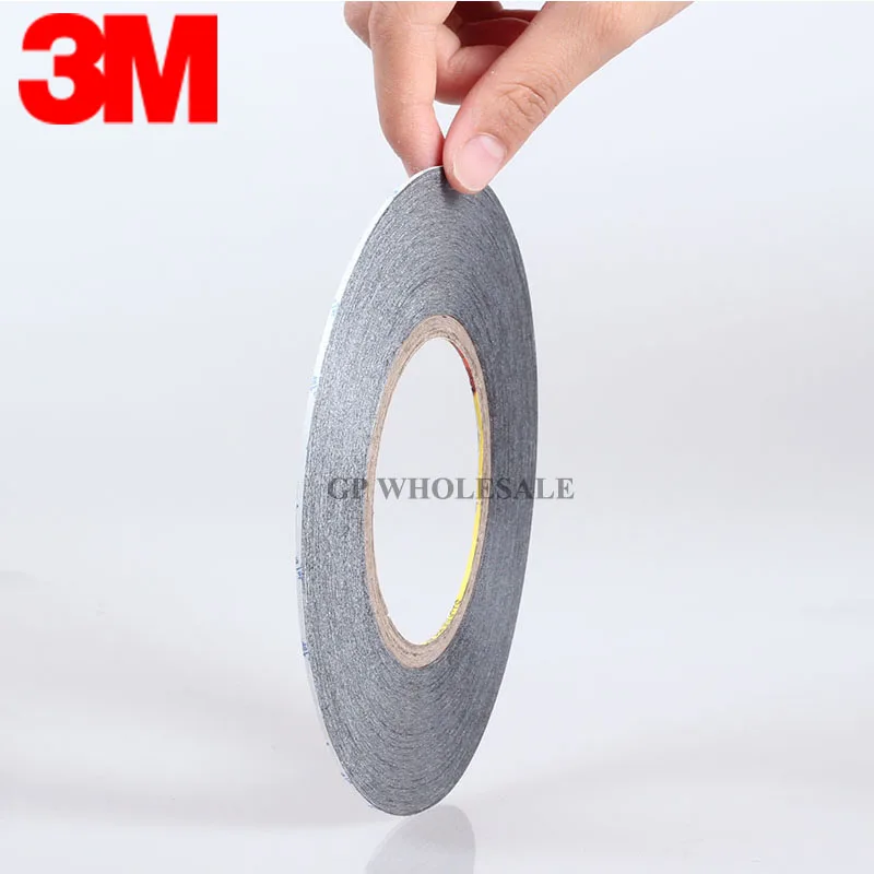 (1mm~10mm*50 Meters), Ultra Thin & Slim 3M 9448 Black Double Sided Adhesive Tape for Cell Phone Screen LCD Display Digitizer Fix