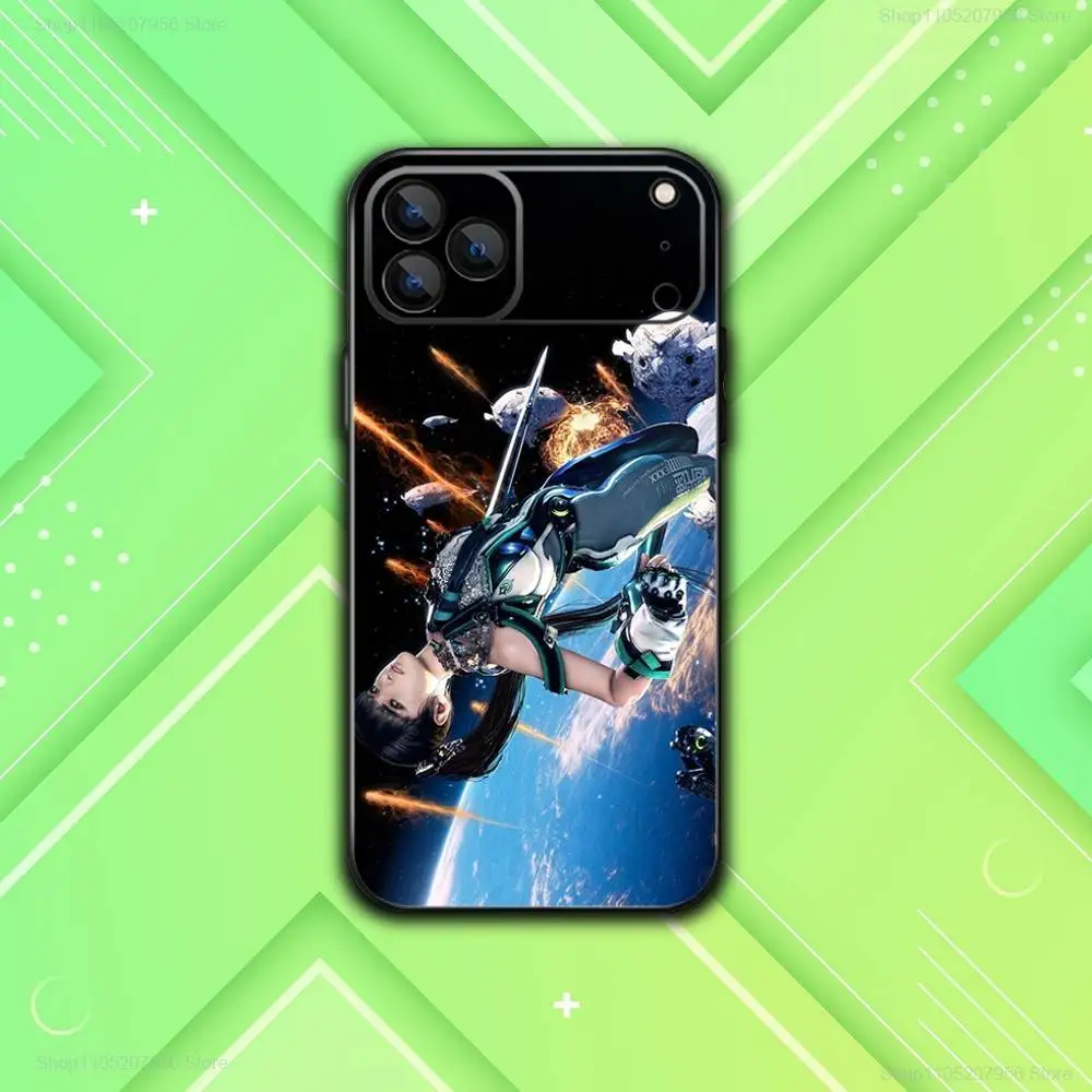 شفرة ألعاب S-Stellar لهاتف iPhone 11,12,13,14,15,16,17,Plus,E,Air,Pro,Max,Mini Black Soft Phone Case