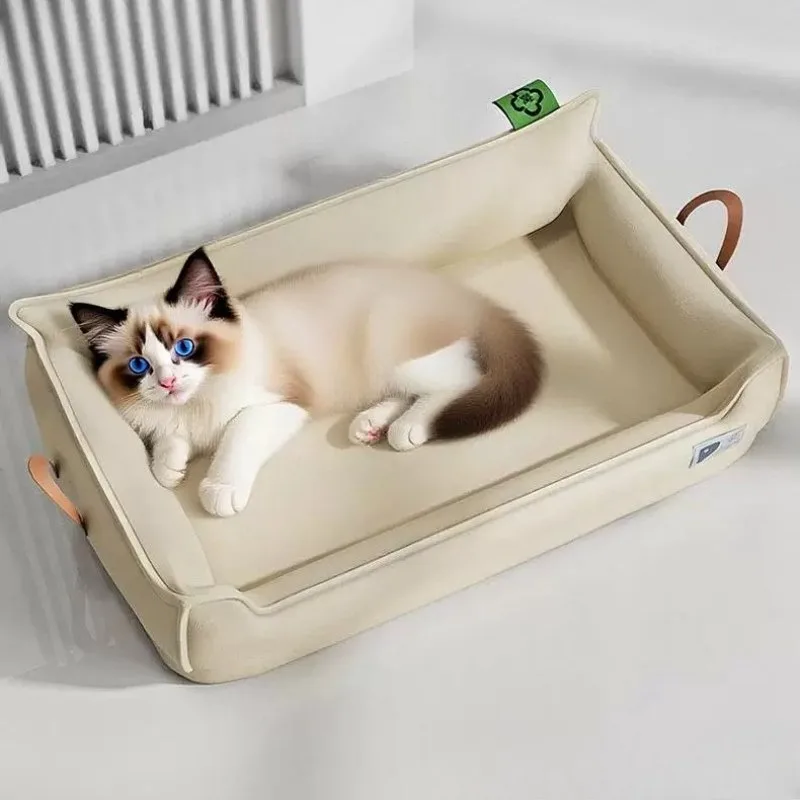 Cute Modern Durable Large Dog Bed Aesthetic Grey Memory Foam Dog Supplies Indoors Designer Cama Para Pet Cachorro Pet Supplies