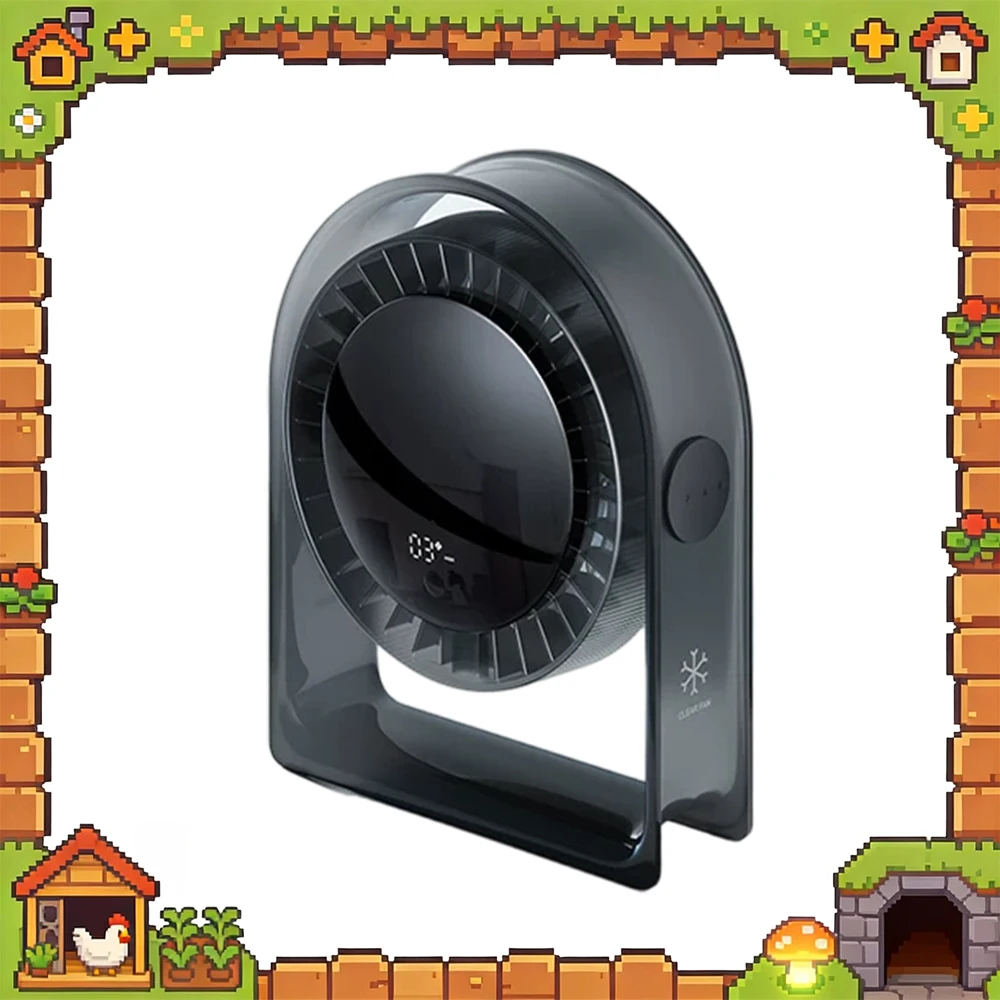 Ranvoo FZ1 Desktop Fan Double Helix Accelerated Air Outlet Desktop Smart Screen Adjustment Small Fan Quake Proof Reduce Noise