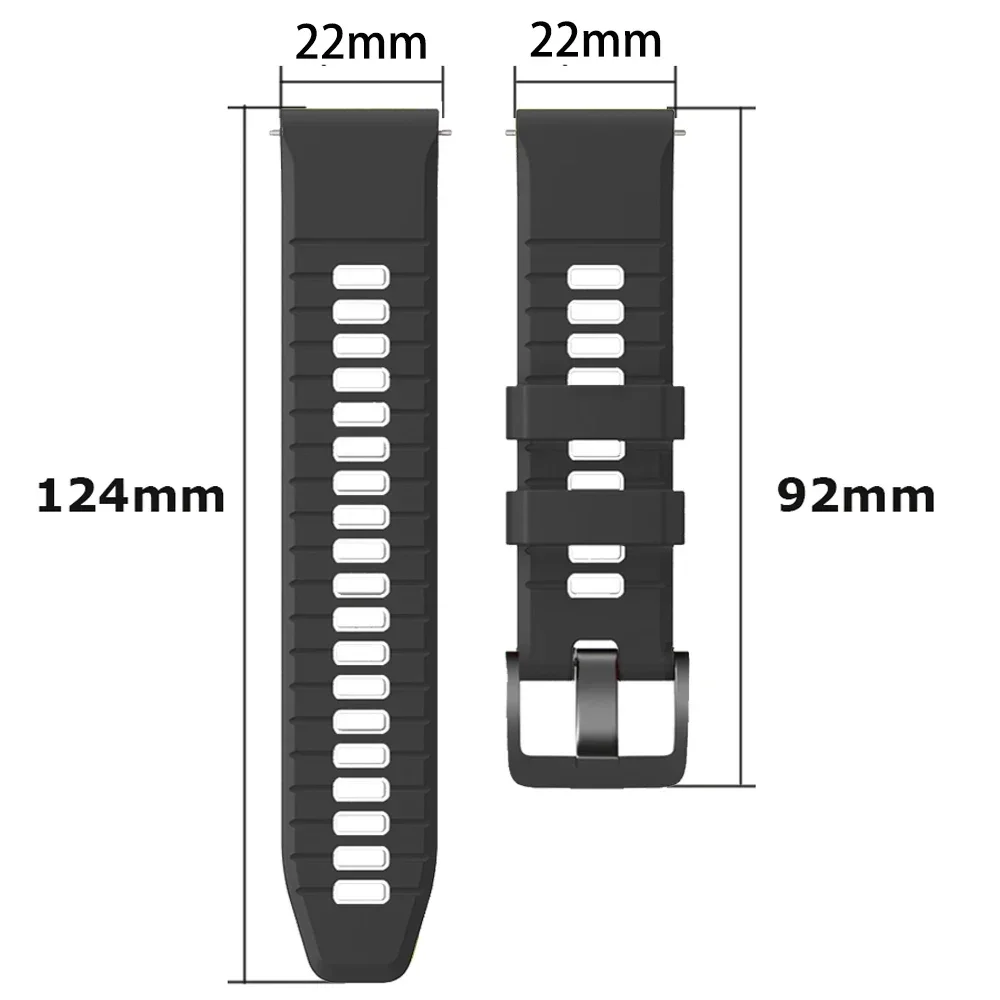 20MM 22MM Zweifarbiges Silikonarmband für Garmin Forerunner 170 70 55 158 165 265 255 570 970/Vivoactive 6 5/Venu 4 3/Sq2 Uhrenarmband – Detail 11
