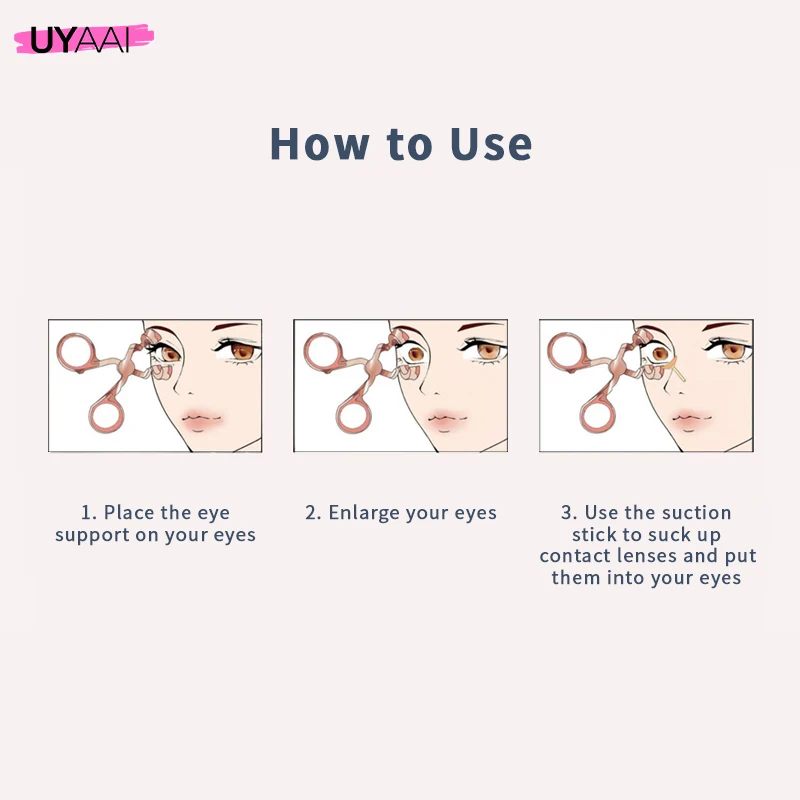 Contact Lenses Wearing Tools for Beginners Inserter Remover Silicone Soft Tip Tweezer Stick Lens Accessories Women Eye Care