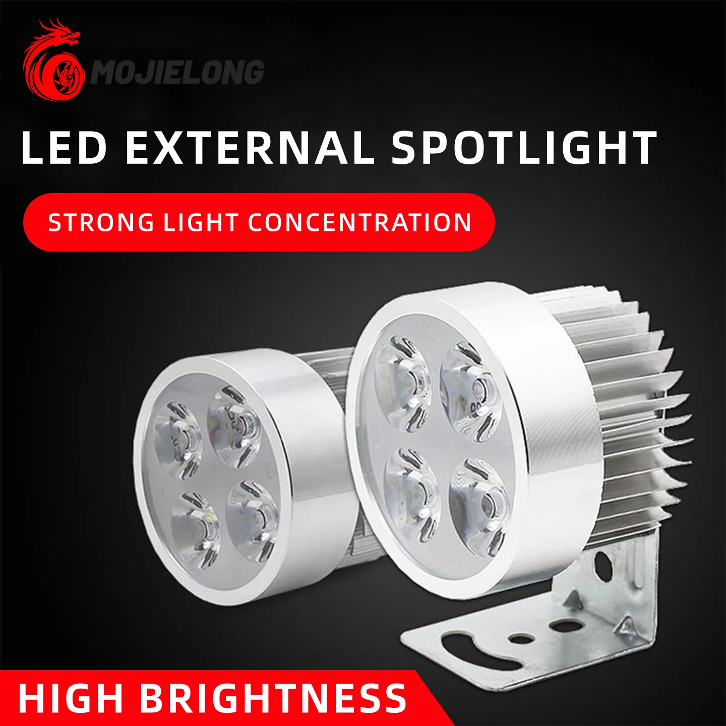 

Electric vehicle LED strong light projector, three-wheeled vehicle super bright waterproof front lighting lamp