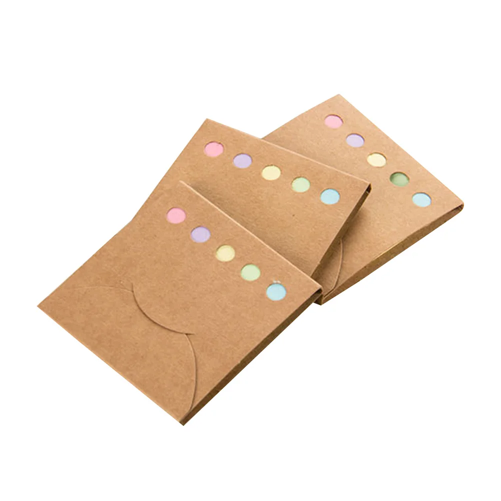3 Pcs Colorful Notepads Blank Flash Cards Portable Memo Pad Study Folding Note School Supplies Stationery Small Size