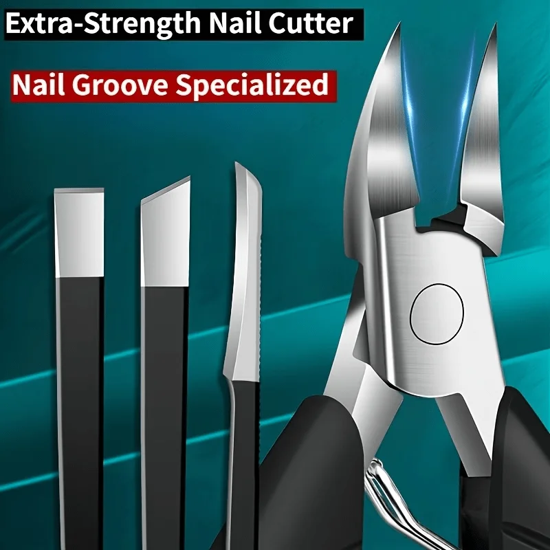 1/5pcs professional toenail care set includes pincers pedicure tools sharp curved stainless steel thick nail clippers suitable