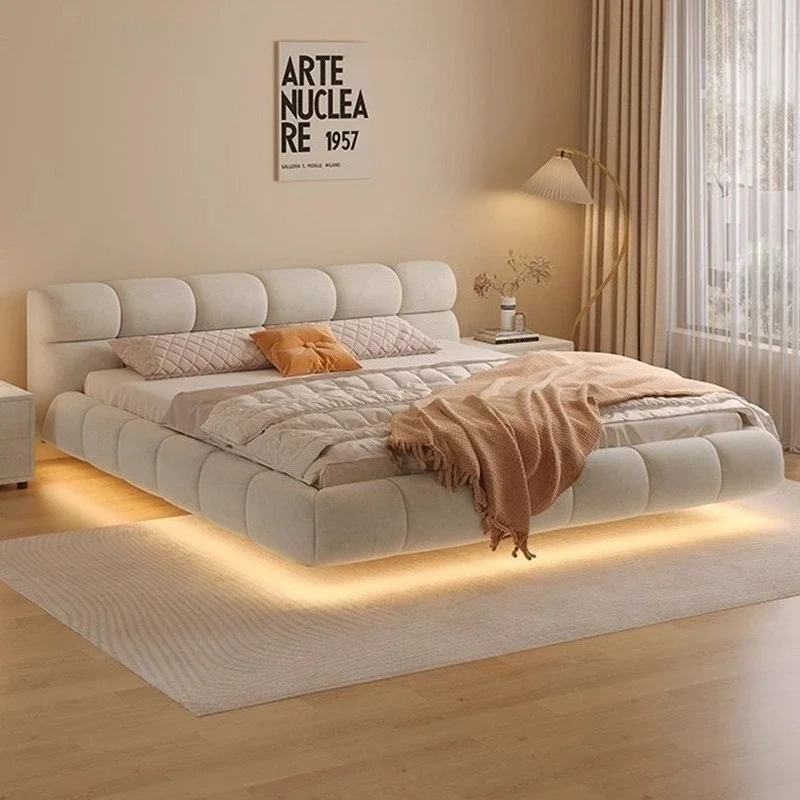 

double frames Full size bed 200x220 cm king queen headboard luxury Full size bed cosy home lit 2 personnes Bedroom furniture