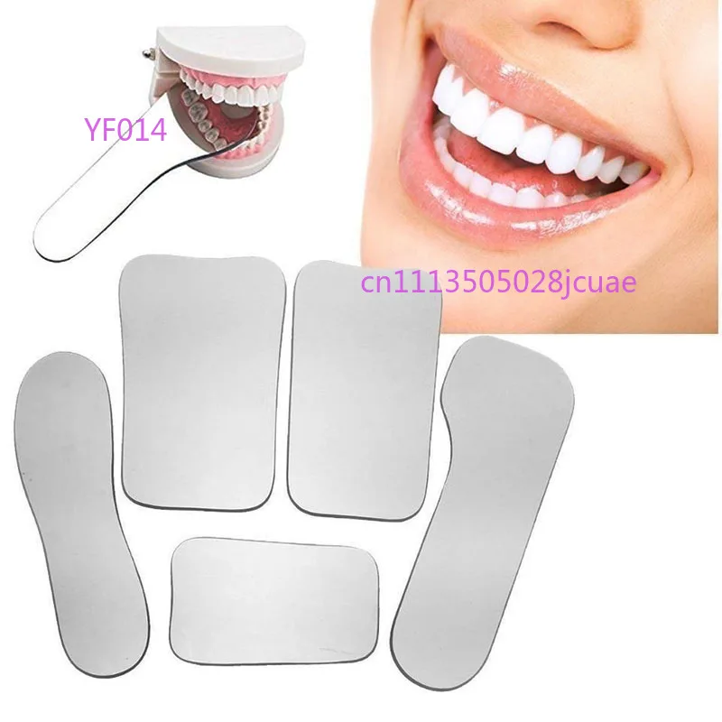 5-Piece Double-Sided Glass Dental Reflectors Orthodontic Intraoral Photography Mirrors