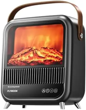 

Электрический камин-обогреватель FLYMOON 750/1200 Вт с 3D-эффектом пламени и функциями безопасности