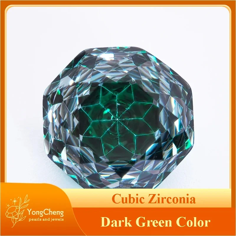 

Wholesale and Retail Cubic Zirconia Special Rose Cut Dark Green Color Gemstone Bead Diy Advanced Jewelry Rings Earrings Making