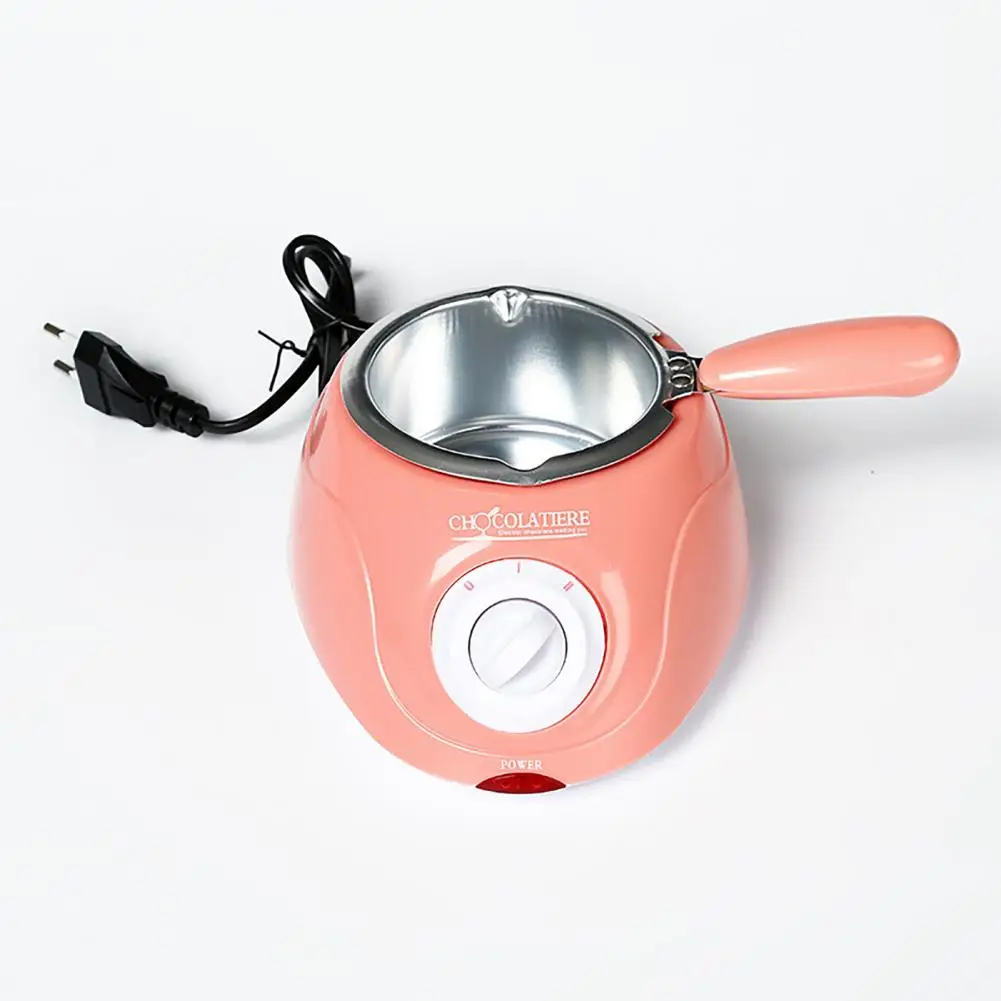 1 Set Great Chocolate Melting Pot Easy to Clean Electric Fondue Melter Food Grade Energy-saving