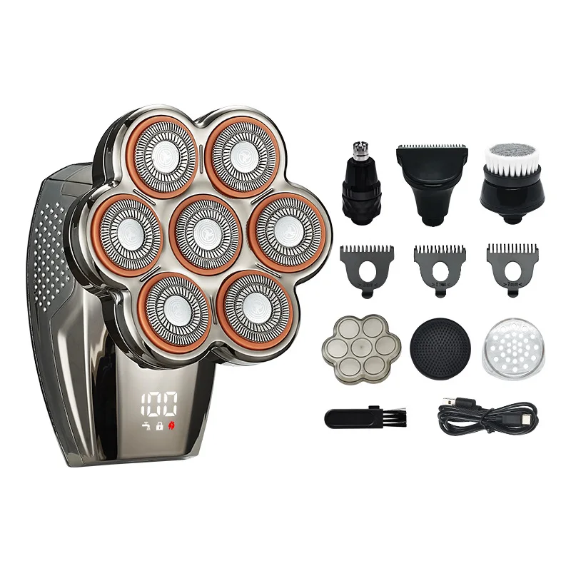 

Новый магнитный многофункциональный набор для бритья с семью лезвиями, бритва для самостоятельного бритья, инструмент для стрижки волос Wonder