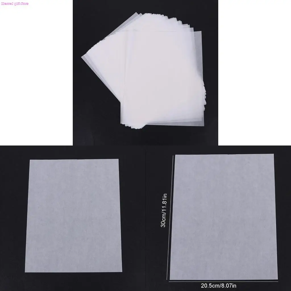 D0JC Thickened Heat Press Transfer Sheet Transparent Applique Pressing Paper 20Sheets