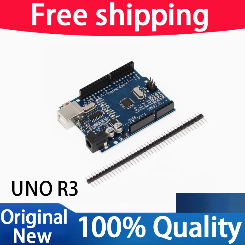 （1-10piece） UNO R3 Official (CH340G) MEGA328P Chip for Arduino UNO R3 + USB/TYPE-C CABLE ATMEGA328P-AU Development Board 16Mhz