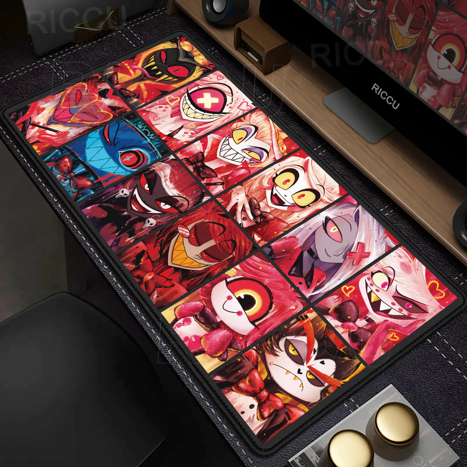 

Mouse Pad Hazbin Hotel Game Player Computer Accessories Mousepad Laptop Keyboard Pad PC Tablepad Carpet Anime XXL Gamer Desk Mat