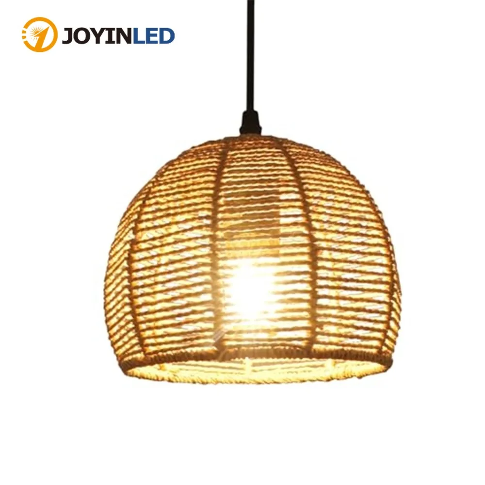

Hand Woven 20CM Lamp Shade for Pendant Light Chandelier Boho Style Hanging Lamp Covers Pendant Lighting Fixtures E27