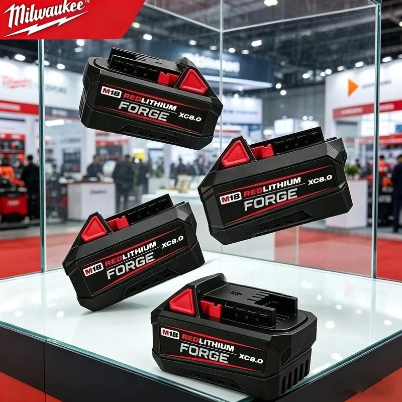 

M18 XC 8.0Ah Replacement FORGE Lithium ion Battery For Milwaukee 18V REDLITHIUM 48-11-1860 48-11-1815 Stable Discharge