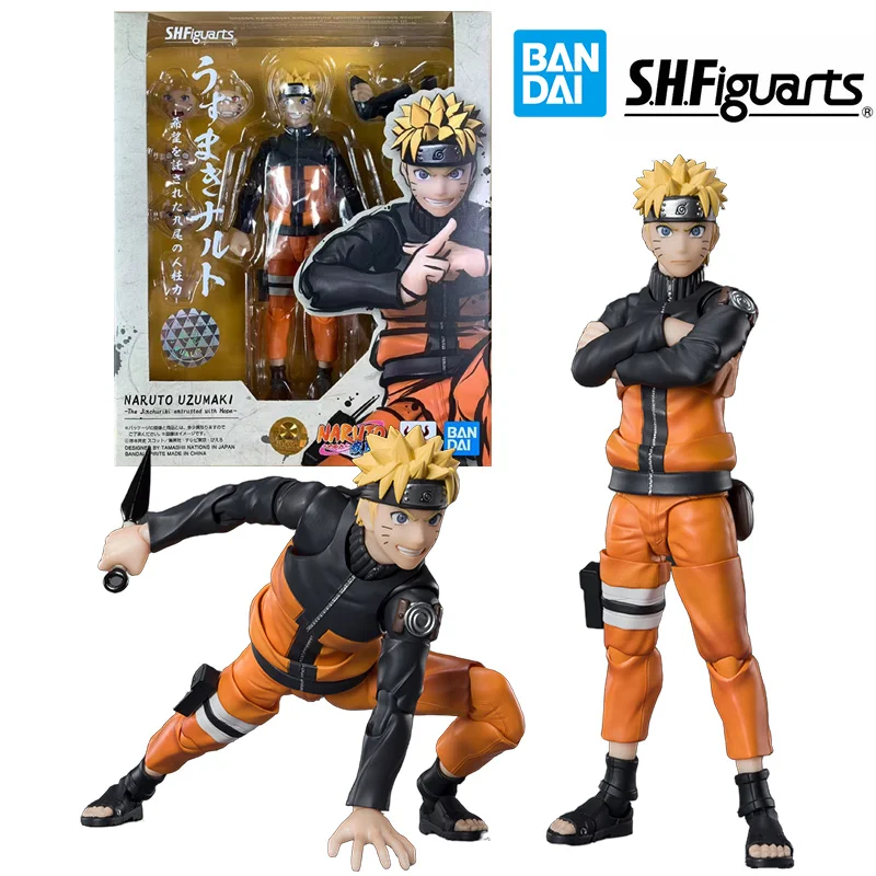 Bandai S.h.figuarts Shf Naruto Uzumaki Naruto Shippuden 16Cm Anime Original Action Figure Model Children's Toy Gift Collection