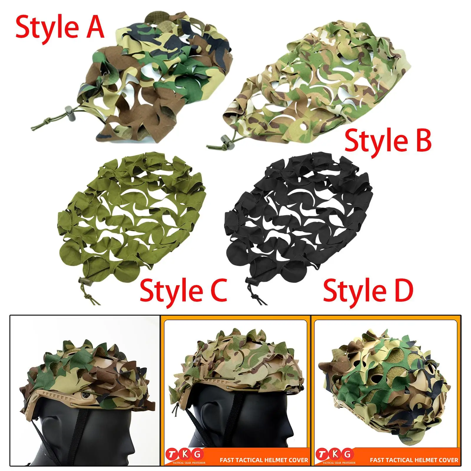 

Helmet Cloth Cover Hat Cover Disguise 3D Hat Cloth Fast Hat Cover for Woodland