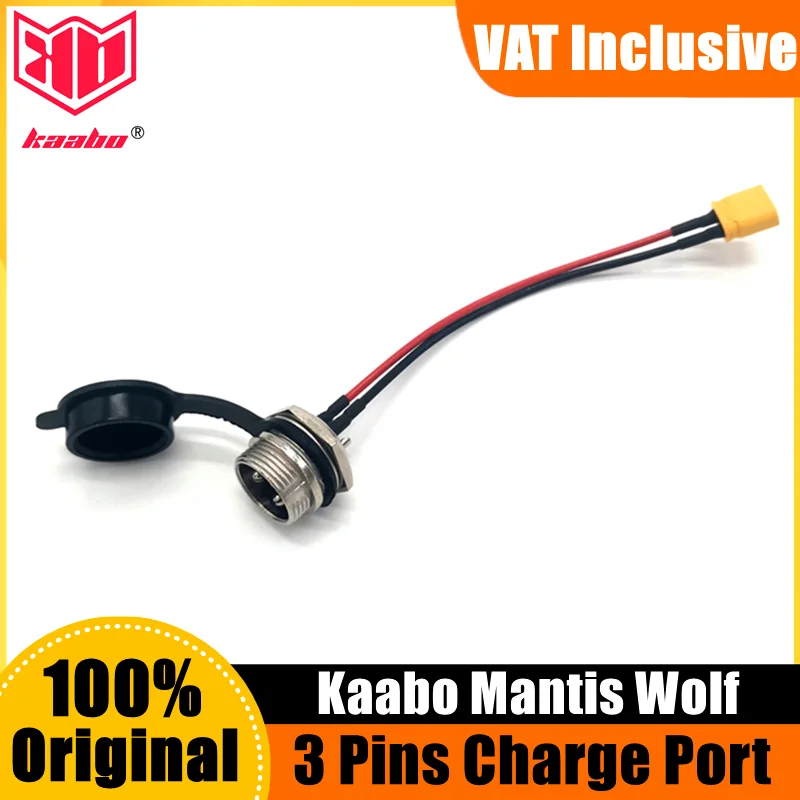 Original Charge Port Part For Kaabo Mantis8 Mantis10 Wolf Warrior Wolf King GT 3 Pins Socket Plug Charging Port Spare Accessorie