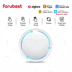ZigBee Smart Knob Switch DIY Wireless Scene Button Rotatable Dimmer Switch Home Appliances Automation Linkage Remoter For Z2M