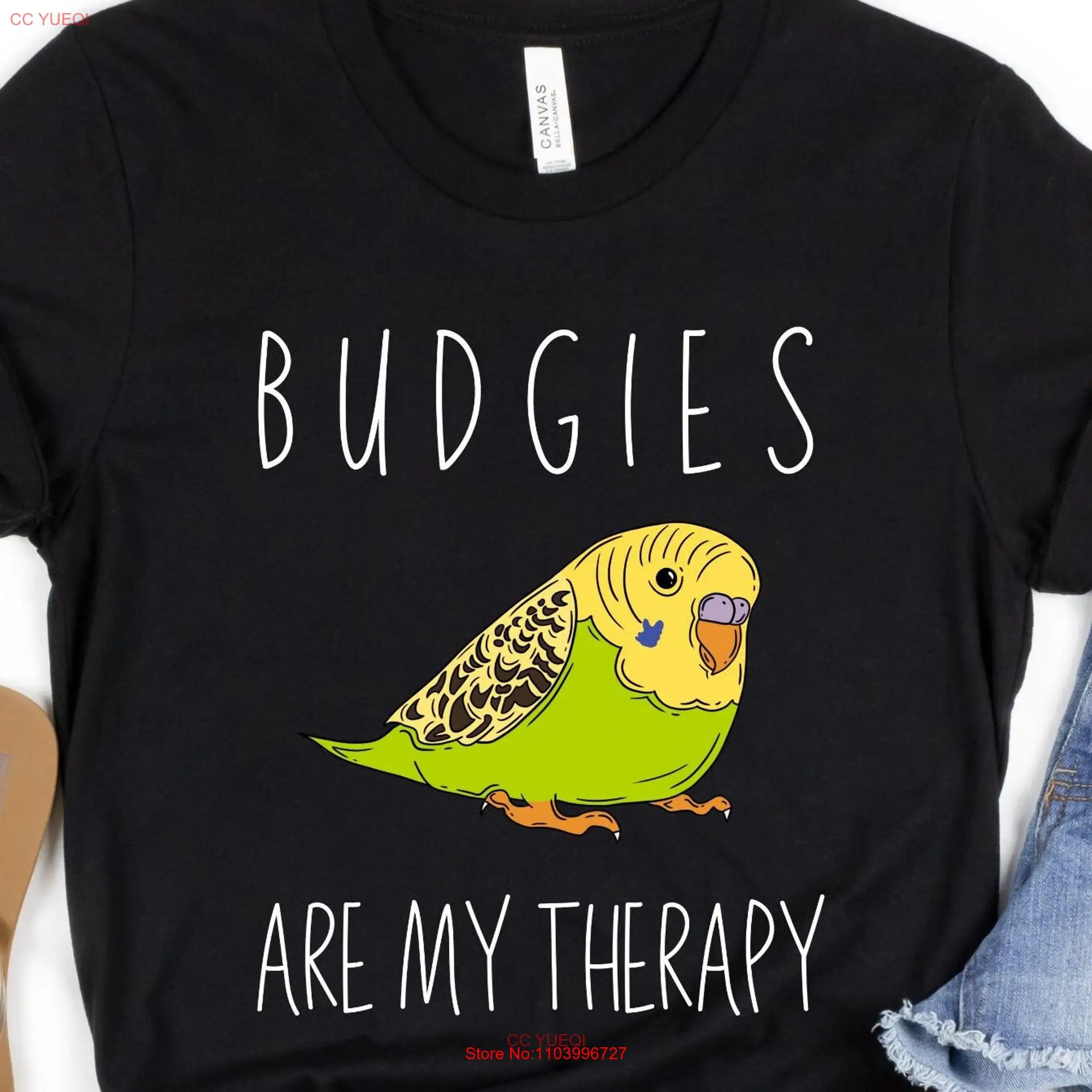 

Футболка Budgie для хозяина птицы, футболка для терапии Budgies are my китайской мамы, графическая футболка с длинным или коротким рукавом в подарок