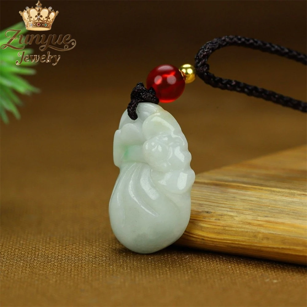 

Высококачественный натуральный жадеитовый мешок для денег, кулон, роскошные качественные ювелирные изделия, модные украшения, изысканные подвески, популярные элегантные бестселлеры