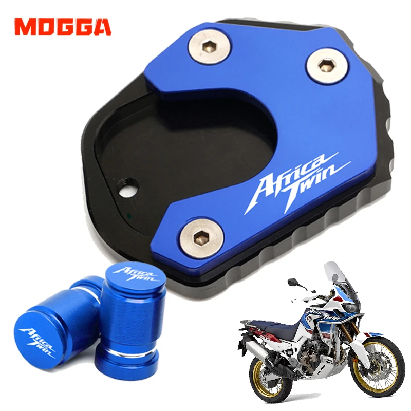 

For Honda Africa Twin 750 XRV750 RD07 Motorcycle Accessories CNC Valve Kickstand Foot Side Stand Extension Pad Support Plate