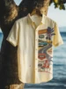Men's Linen Short Sleeve Shirts with Funny Animal Ethnic Patterns