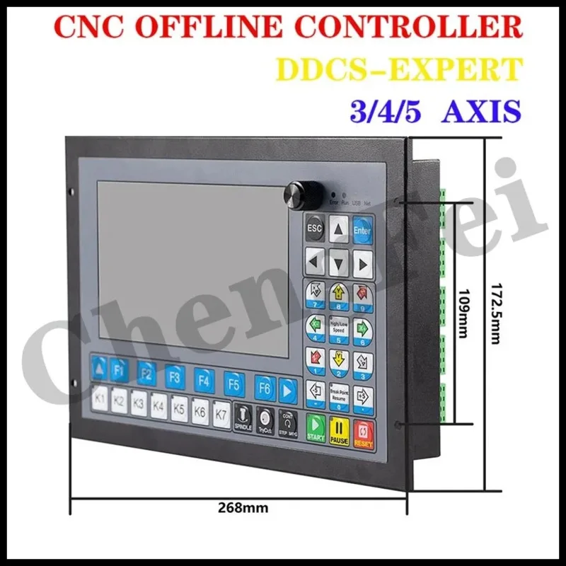 Cnc Ddcs expert Plc 3/4/5 Axis Offline Motion Controller 1mhz G Code Better Than Ddcsv3.1 System With Atc Extended Keyboard
