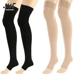 Compression Stockings Open Toe Knee Socks Varicose Veins Treat Shaping Graduated Pressure Stockings Women's Stockings Long Socks