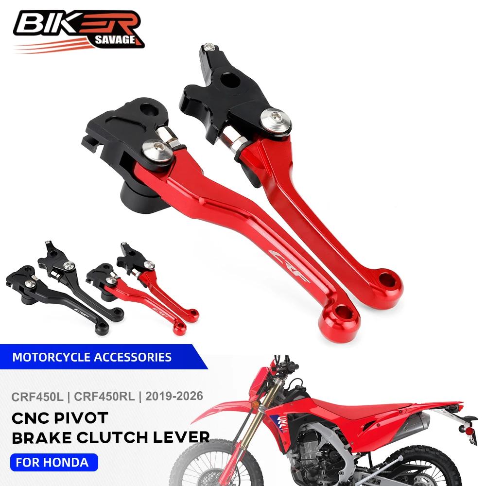 

2026 CRF450RL Pivot Brake Clutch Levers For HONDA CRF 450L 450RL 2019-2025 Motorcycle Dirt Pit Bike Front Control Handle Bar