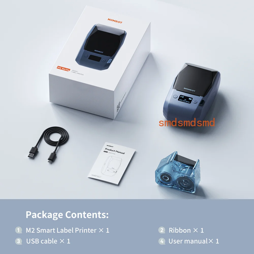 M2 Mini Portable Multi-function Sticker Label Maker Machine Thermal Transfer Label Printer For Office Clothes Ta